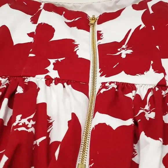 love,,,ady  Women & Junior Red & White Floral Strapless Dress Size Small - Picture 12 of 13